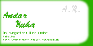 andor muha business card